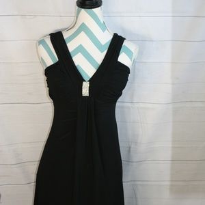 Black Dress With jewels in the middle